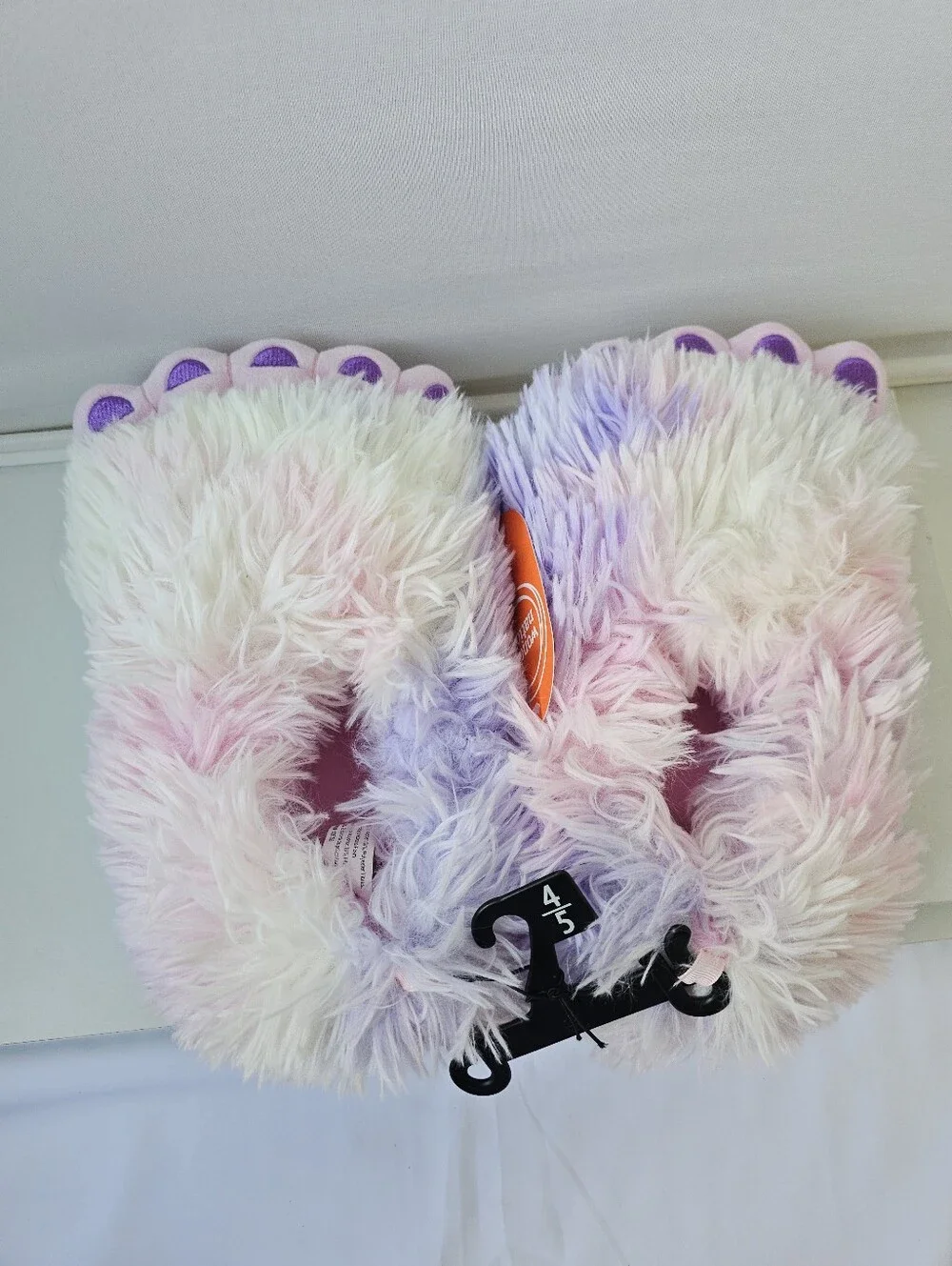 Wonder Nation Fuzzy Monster Slippers - Sizes 4/5 and 6 NEW